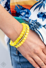 Load image into Gallery viewer, Vacay Vagabond Paparazzi Yellow Bracelet