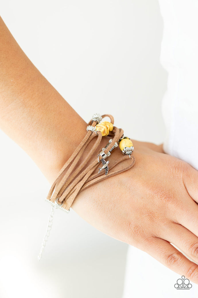 Canyon Flight Paparazzi Yellow Bracelet