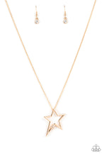 Load image into Gallery viewer, Light Up The Sky Paparazzi Gold Star Necklace