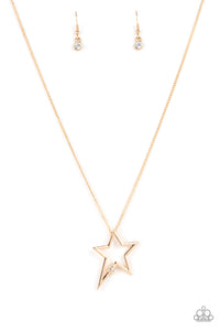 Light Up The Sky Paparazzi Gold Star Necklace