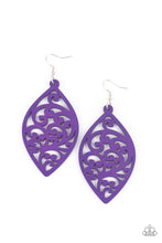 Load image into Gallery viewer, Coral Garden Paparazzi Purple Wood Earrings