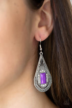 Load image into Gallery viewer, Deco Dreaming Paparazzi Purple Earrings