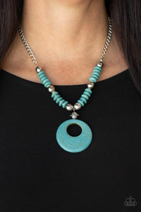 Oasis Goddess Paparazzi Blue Stone Necklace