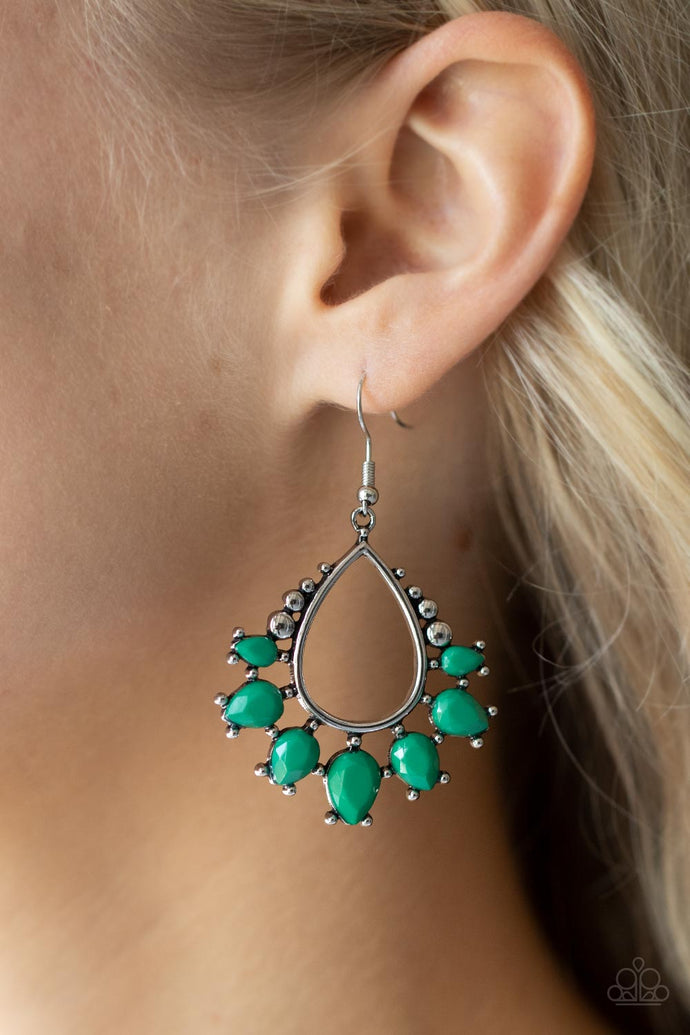 Flamboyant Ferocity Paparazzi Green Earrings