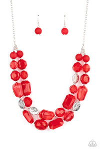 Oceanic Opulence Paparazzi Red Necklace