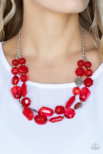 Oceanic Opulence Paparazzi Red Necklace