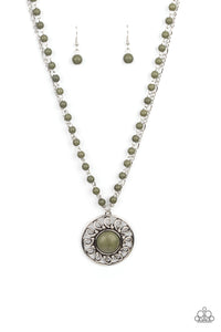 Sahara Suburb Paparazzi Green Stone Necklace