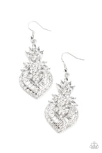 Load image into Gallery viewer, Royal Hustle Paparazzi White Bling Earrings