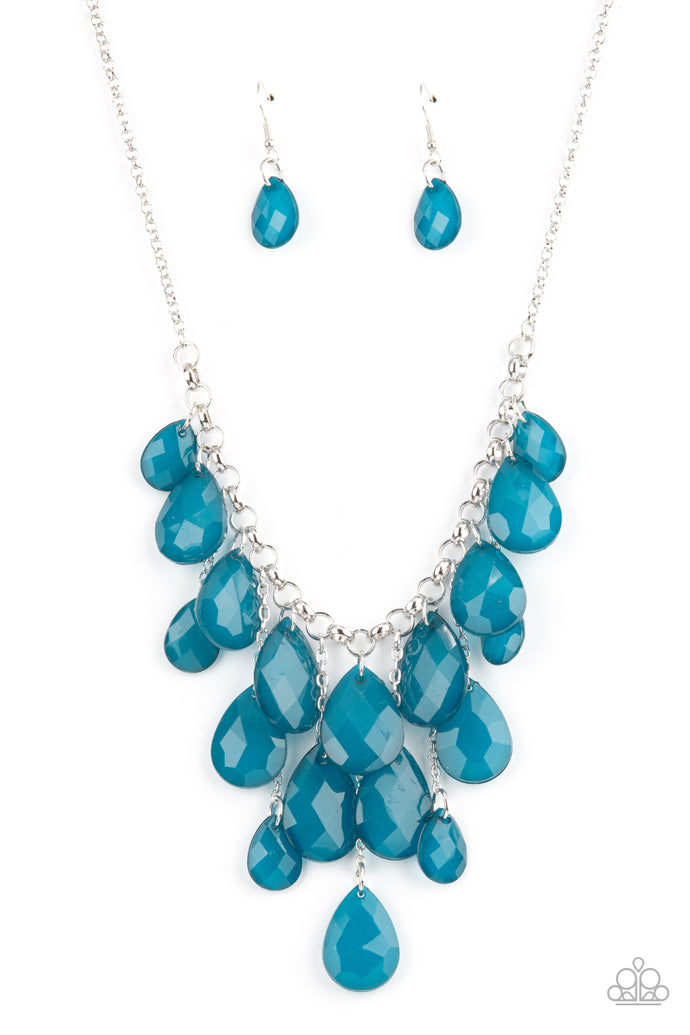 Front Row Flamboyance Paparazzi Blue Necklace
