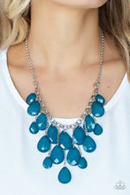 Load image into Gallery viewer, Front Row Flamboyance Paparazzi Blue Necklace