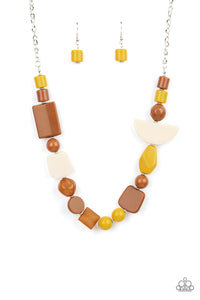 Tranquil Trendsetter Paparazzi Yellow BeadsNecklace
