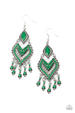 Load image into Gallery viewer, Dearly Debonair Paparazzi Green Earrings