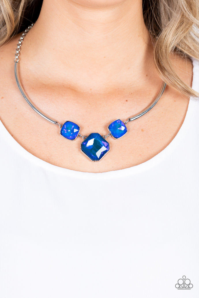 Divine IRIDESCENCE Paparazzi Blue Gem Necklace