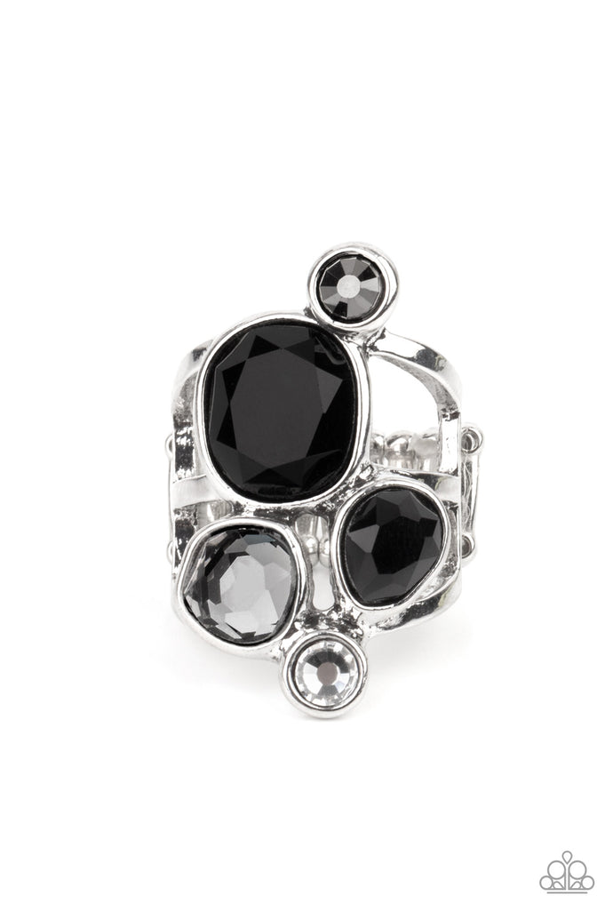 Demandingly Duchess Paparazzi Black Ring