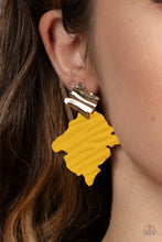 Load image into Gallery viewer, Crimped Couture Paparazzi Yellow Earrings