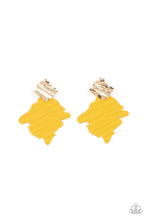 Load image into Gallery viewer, Crimped Couture Paparazzi Yellow Earrings