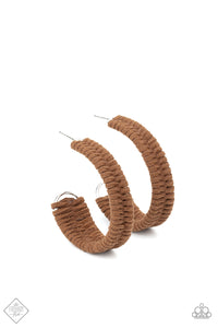 Rural Guru Paparazzi Brown Hoop Earrings