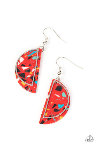 Flashdance Fashionista Paparazzi Red Earrings