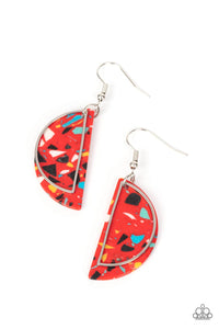 Flashdance Fashionista Paparazzi Red Earrings