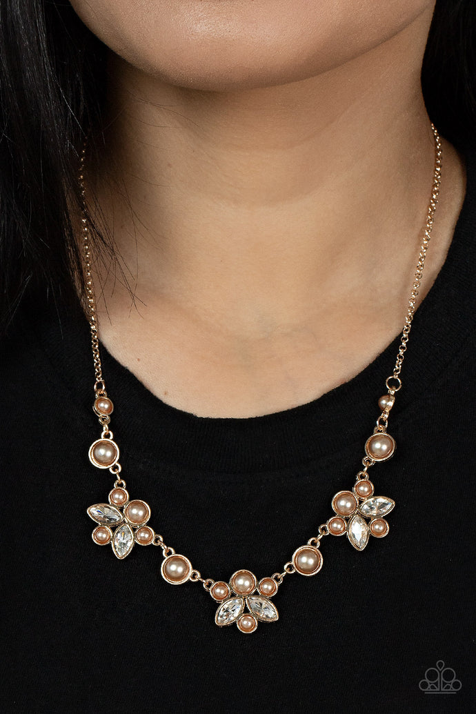 Royally Ever After Paparazzi Brown Necklace with Pearls