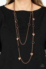 Load image into Gallery viewer, Chicly Cupid Paparazzi Copper Heart Necklace