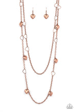Load image into Gallery viewer, Chicly Cupid Paparazzi Copper Heart Necklace