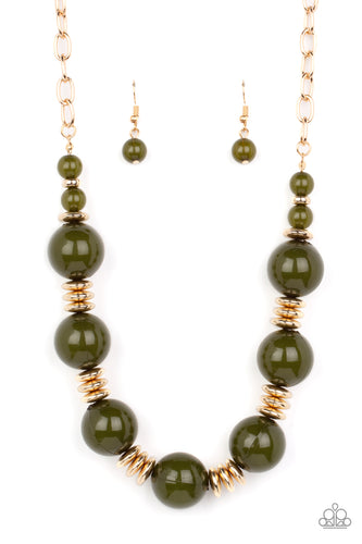 Race to the POP Paparazzi Green Necklace