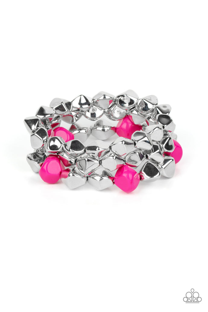 A Perfect TENACIOUS Paparazzi Pink Bracelet