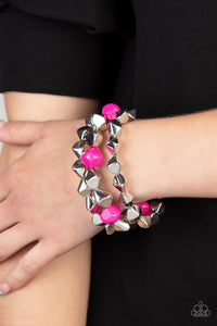 A Perfect TENACIOUS Paparazzi Pink Bracelet