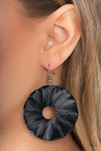 Load image into Gallery viewer, Fan the Breeze Paparazzi Black Earrings