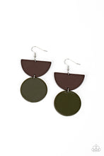 Load image into Gallery viewer, Beach Bistro Paparazzi Green Wood Earrings