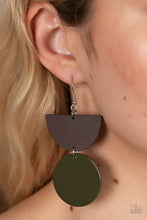 Load image into Gallery viewer, Beach Bistro Paparazzi Green Wood Earrings