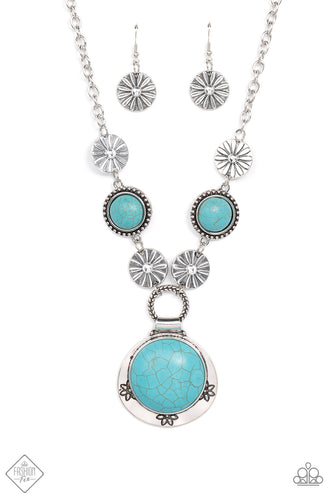Saguaro Garden Paparazzi Blue Stone Necklace