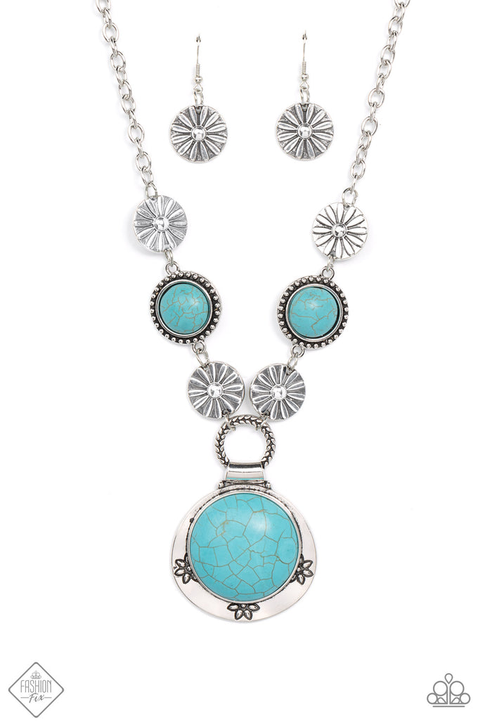 Saguaro Garden Paparazzi Blue Stone Necklace