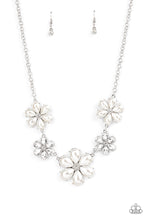 Load image into Gallery viewer, Fiercely Flowering Paparazzi White Pearl Necklace