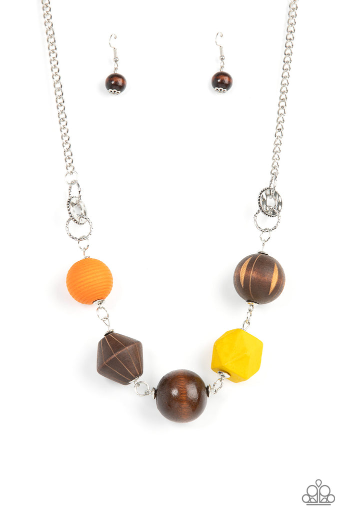 Eco Extravaganza Papazzai Multi Wood Beads Necklace