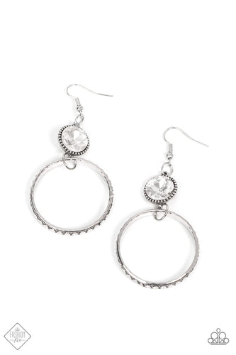Standalone Sparkle Paparazzi White Bling Earrings