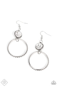 Standalone Sparkle Paparazzi White Bling Earrings
