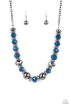 Load image into Gallery viewer, Interstellar Influencer Paparazzi Blue Bead Necklace