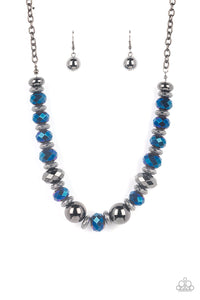 Interstellar Influencer Paparazzi Blue Bead Necklace