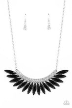 Load image into Gallery viewer, Flauntable Flamboyance Paparazzi Black Bling Necklace