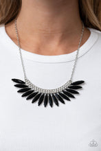 Load image into Gallery viewer, Flauntable Flamboyance Paparazzi Black Bling Necklace