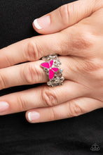 Load image into Gallery viewer, All FLUTTERED Up - Pink Butterfly Ring