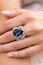 Load image into Gallery viewer, Kinda a Big Deal Papazzai Blue Bling Ring