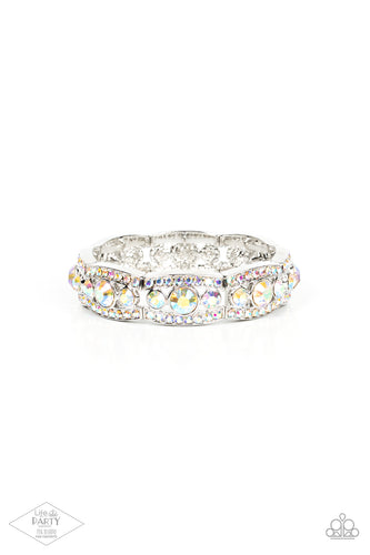 Easy On The ICE Paparazzi Multi Iridescent Bracelet