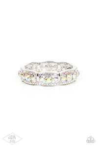 Easy On The ICE Paparazzi Multi Iridescent Bracelet