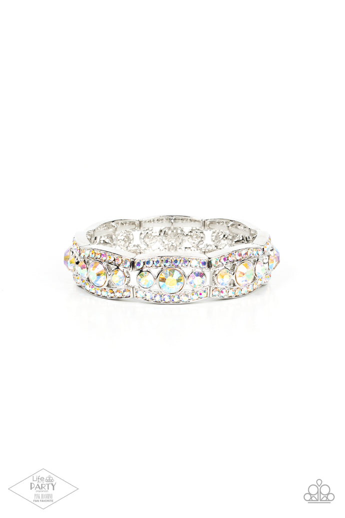 Easy On The ICE Paparazzi Multi Iridescent Bracelet