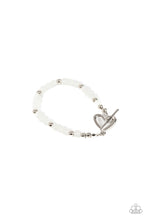 Load image into Gallery viewer, Following My Heart Paparazzi White Heart Bracelet