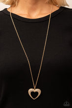 Load image into Gallery viewer, Cupid Charisma Paparazzi Gold Bling Necklace