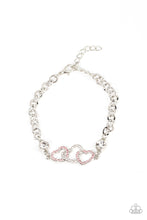 Load image into Gallery viewer, Desirable Dazzle Paparazzi Pink Heart Bling Bracelet